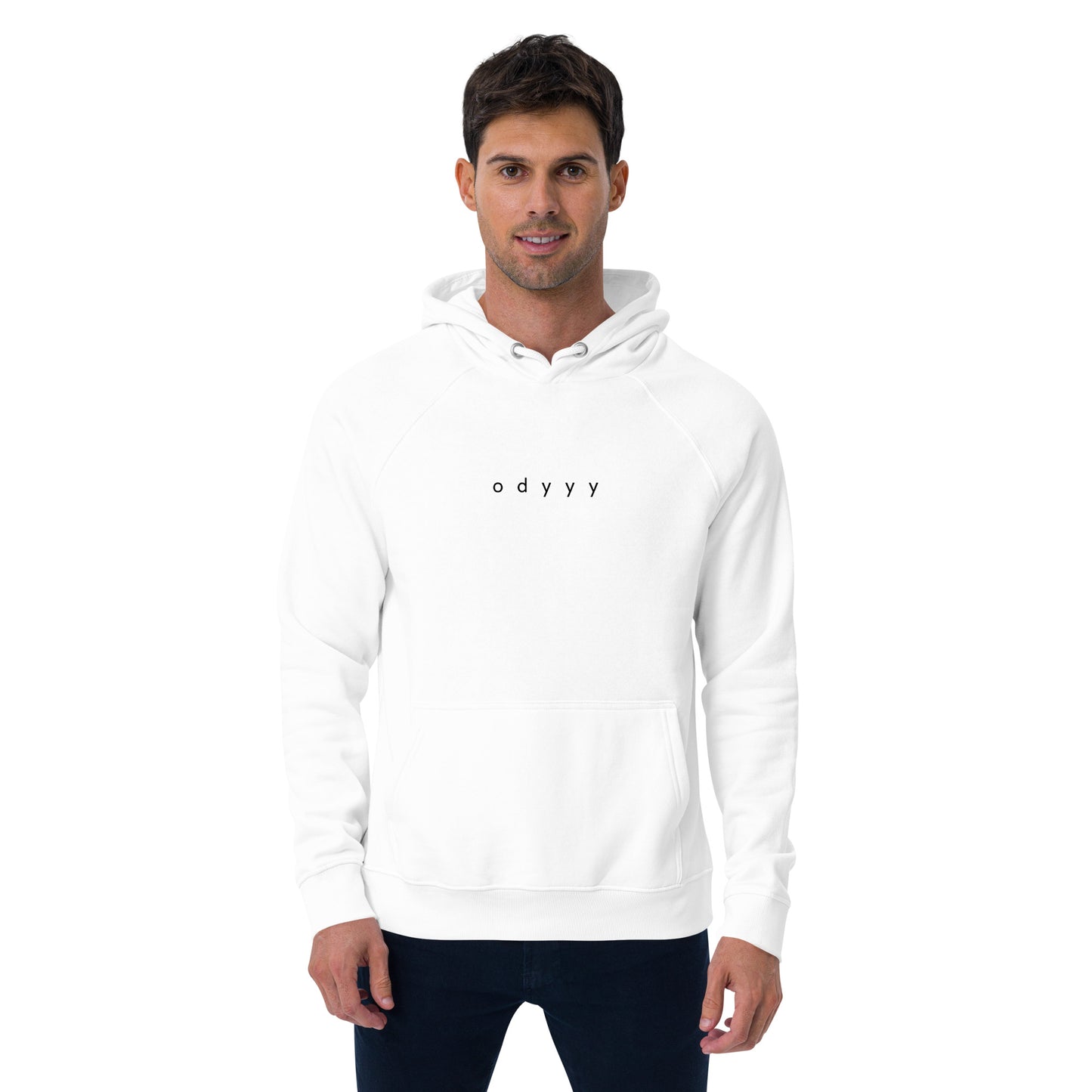 The Struggle is Real - Unisex white eco hoodie