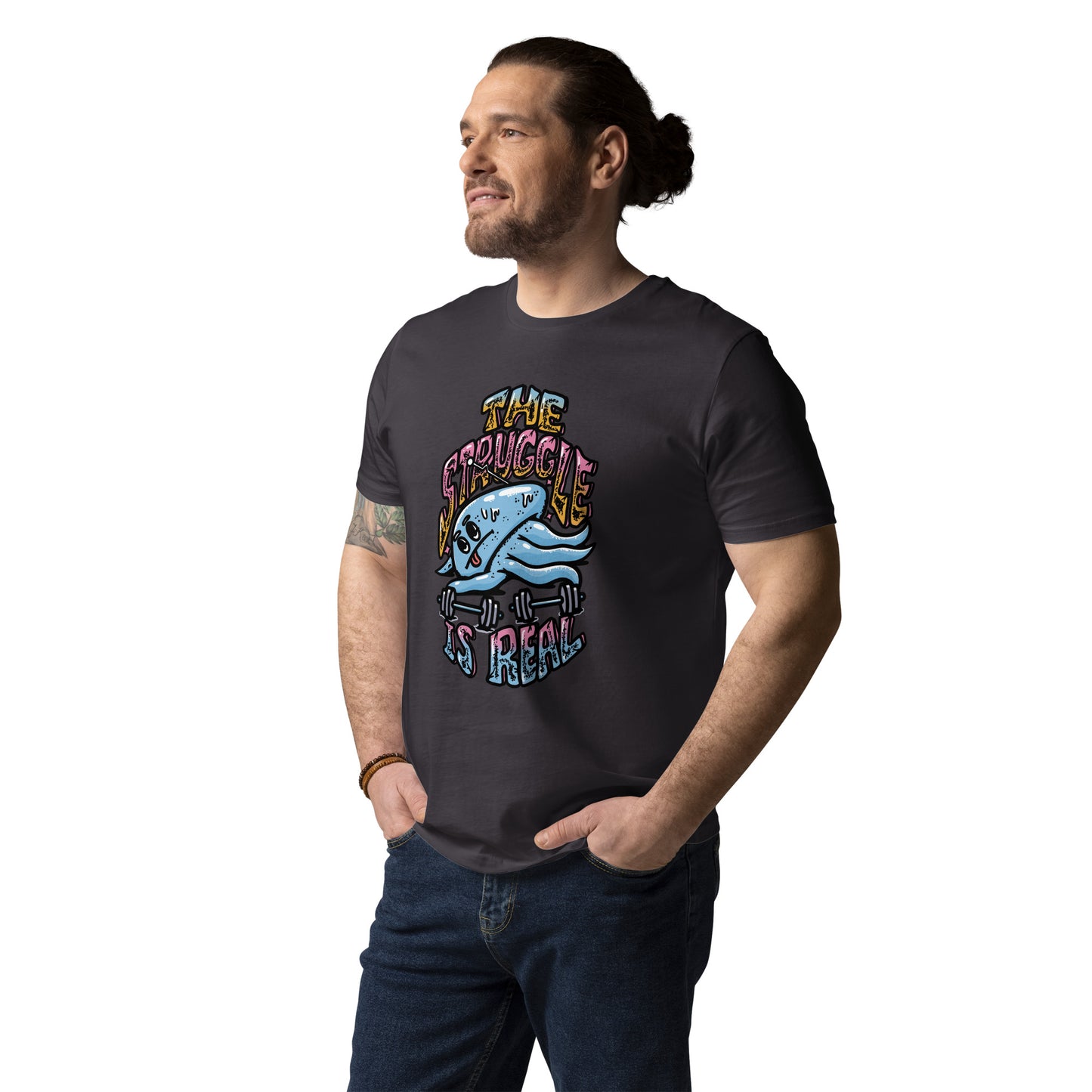 La lutte est réelle - T-shirt unisexe en coton biologique