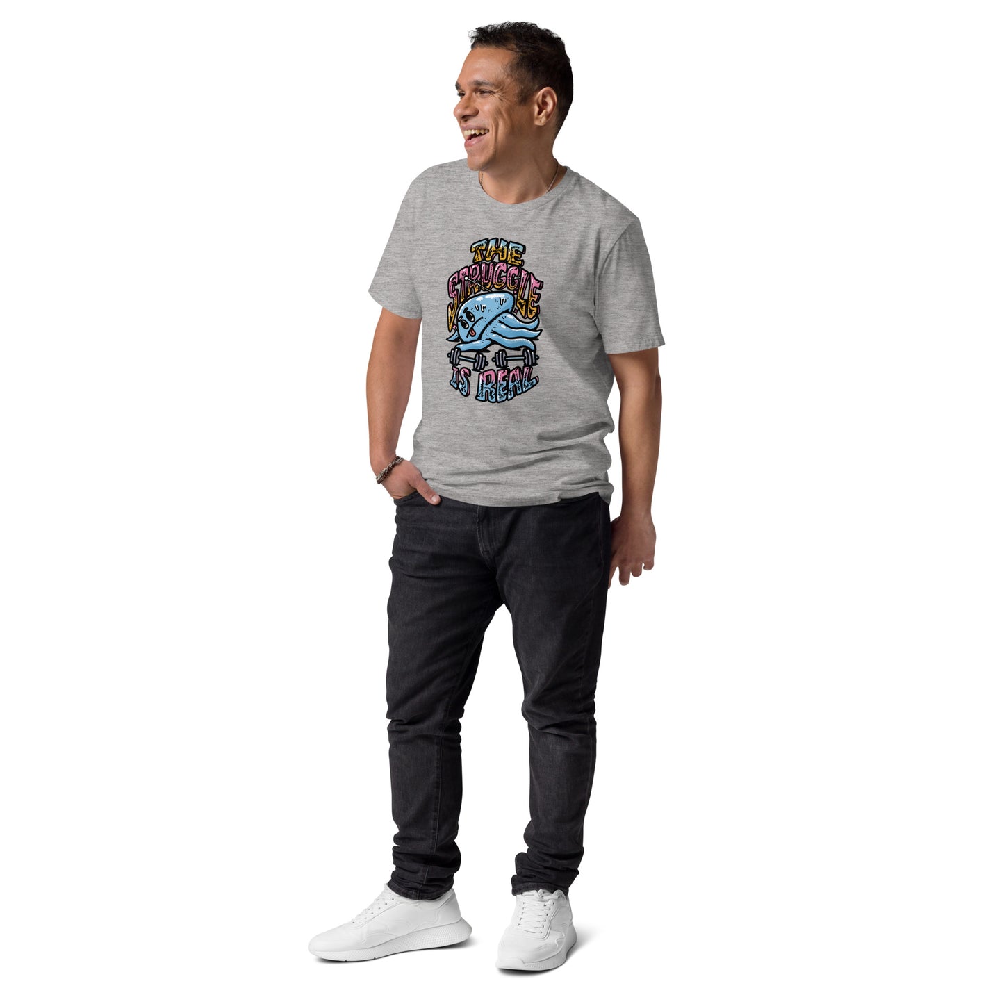 La lutte est réelle - T-shirt unisexe en coton biologique
