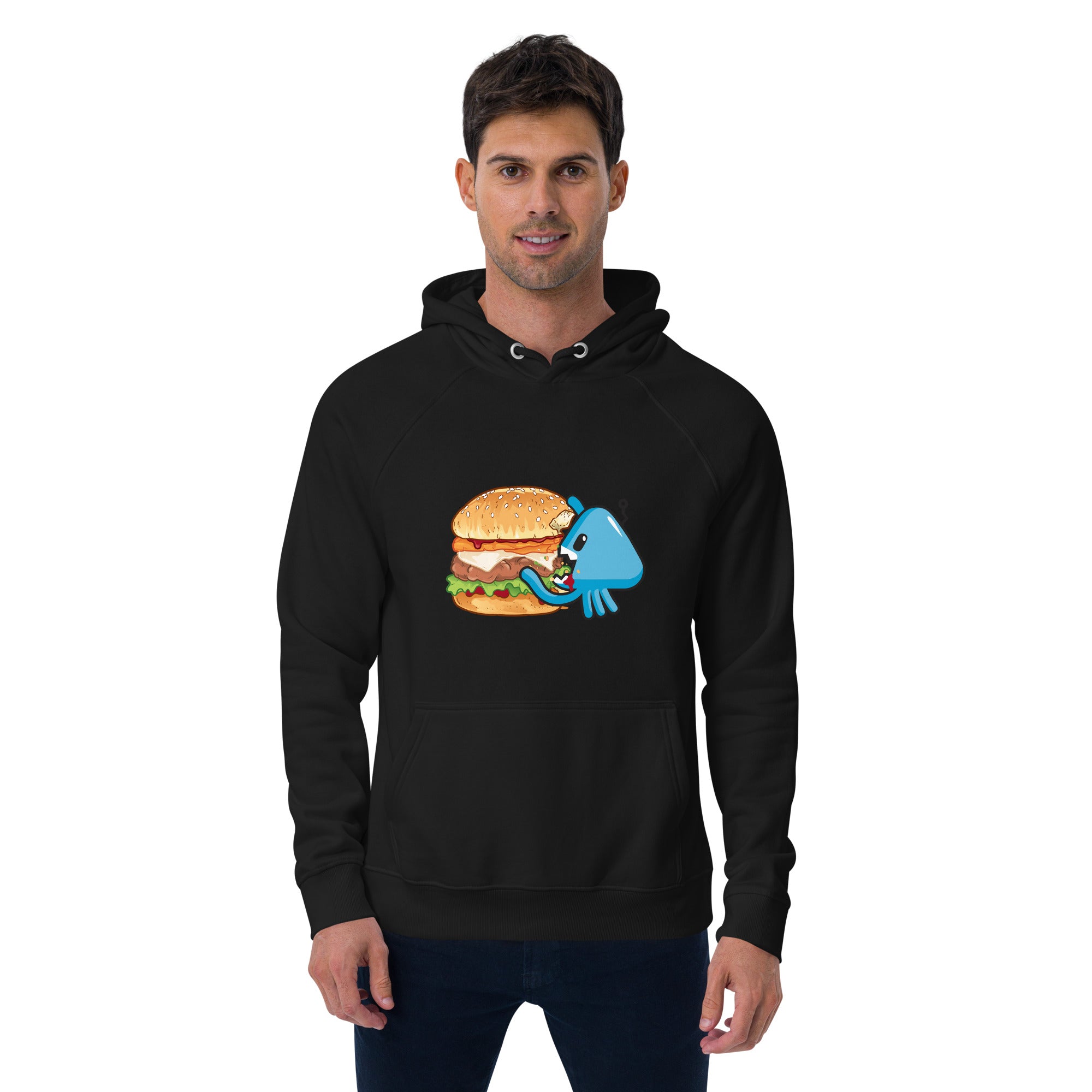 Odyyy's Burger - Sweatshirt à capuche écologique unisexe