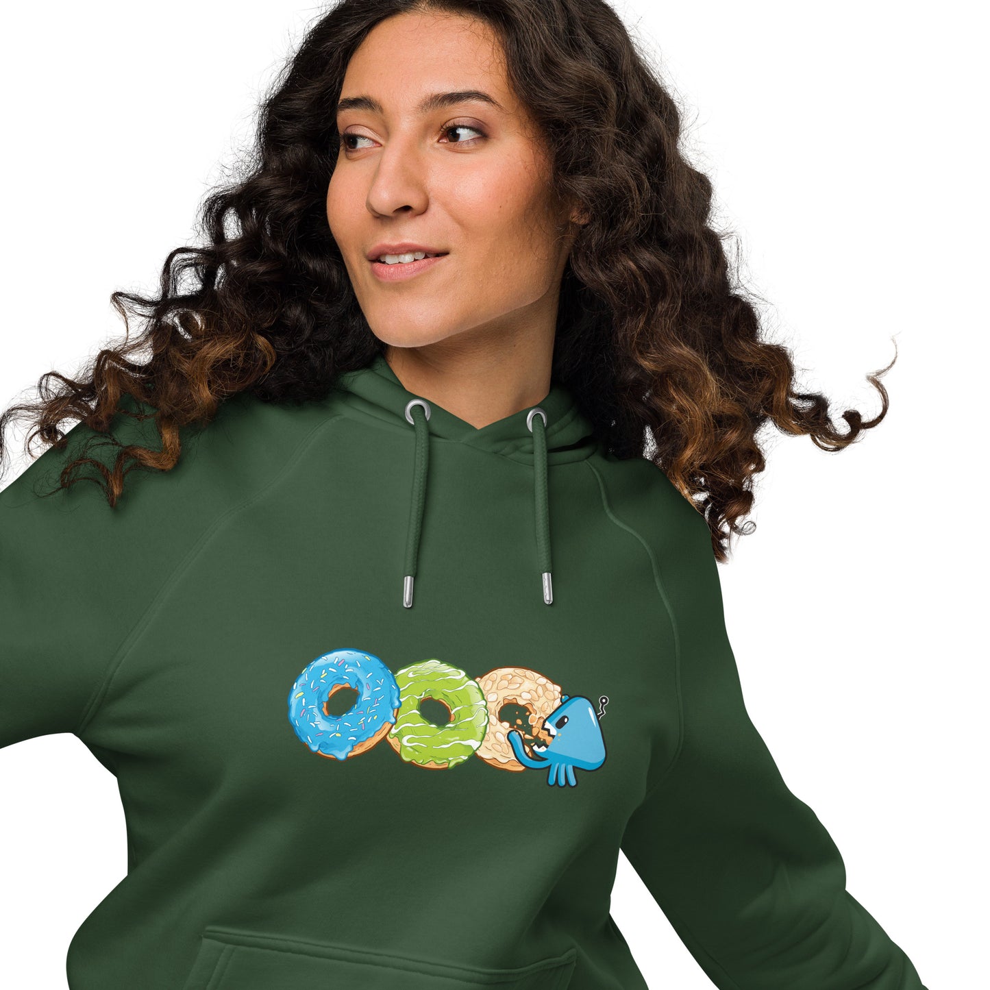 Donuts in a row - Sweatshirt à capuche unisexe