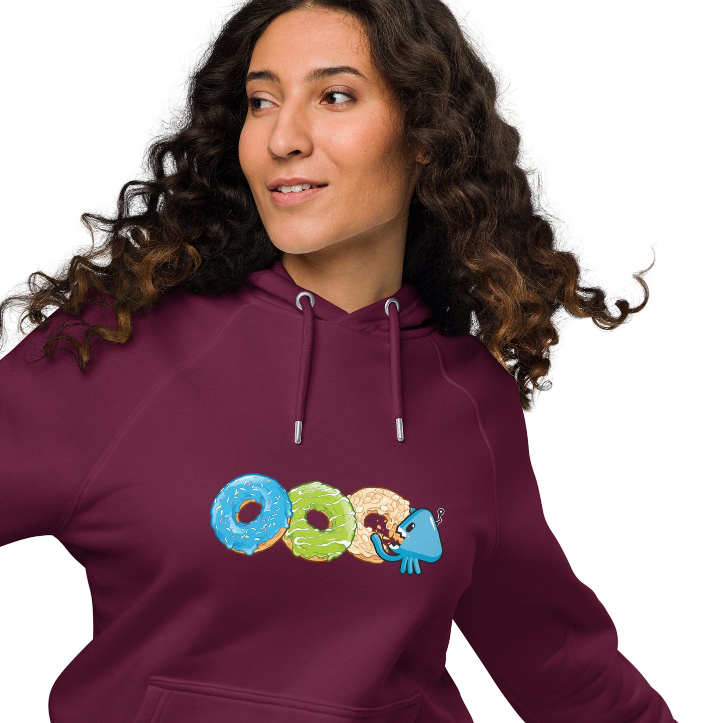 Donuts in a row - Sweatshirt à capuche unisexe