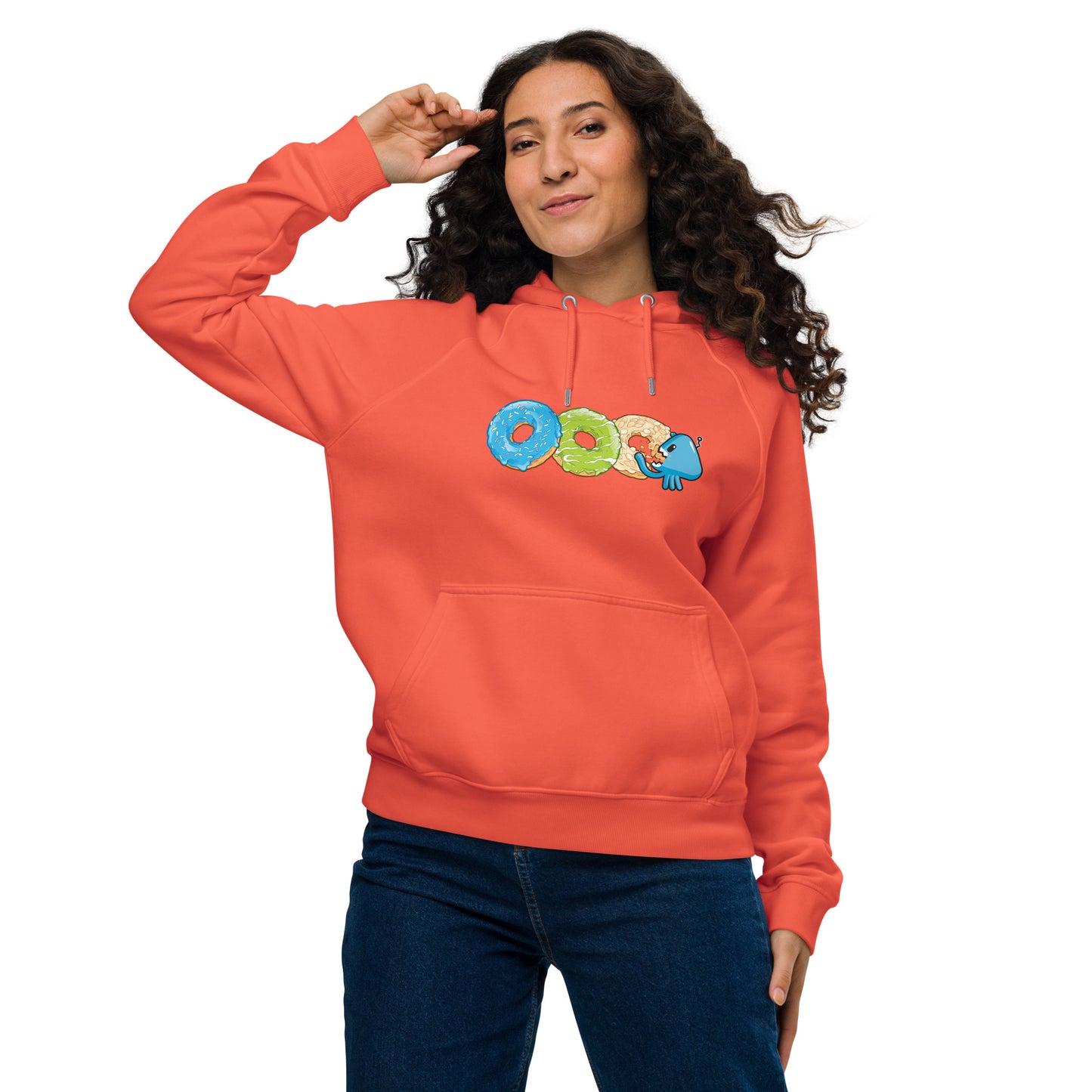 Donuts in a row - Sweatshirt à capuche unisexe