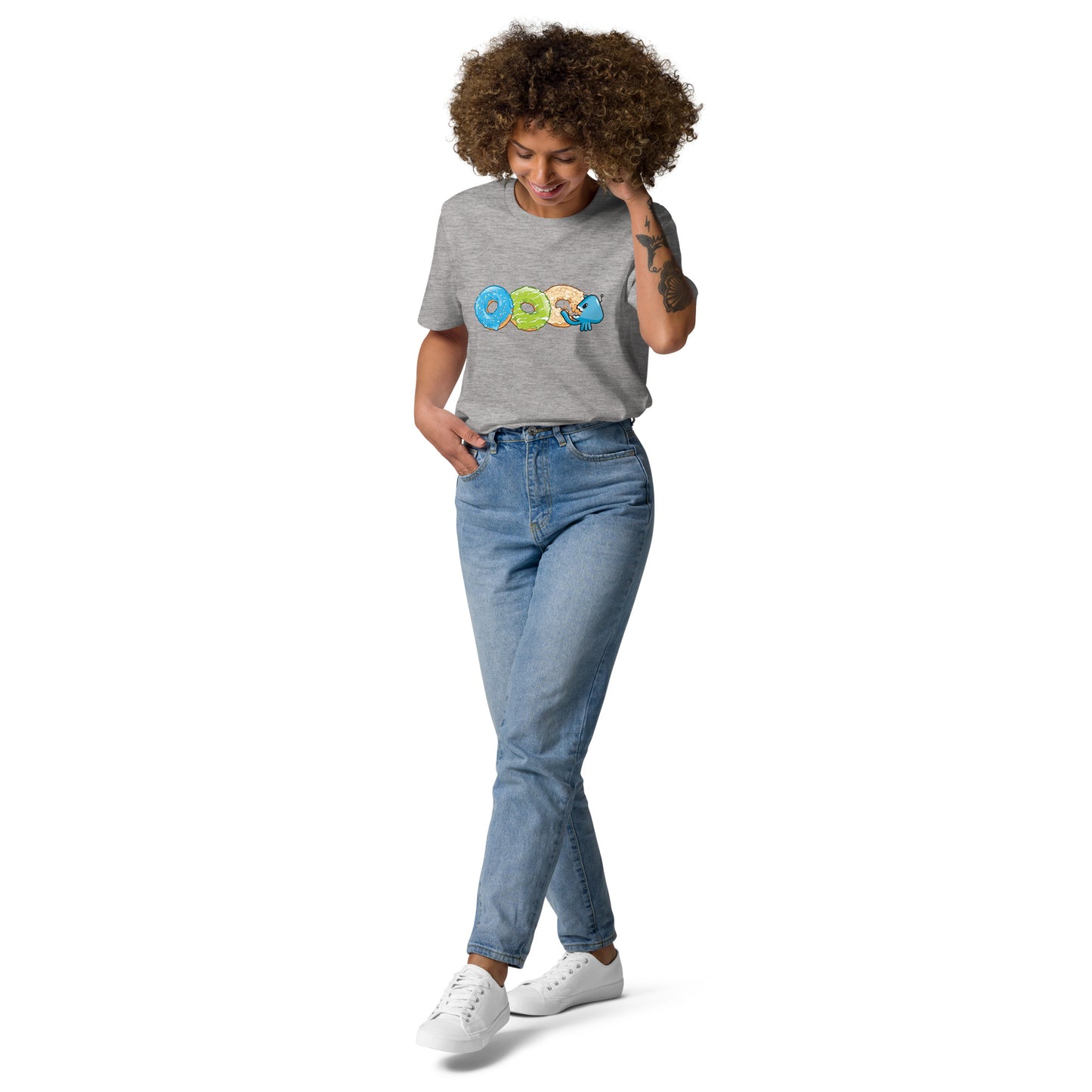 Donuts in a row - T-shirt unisexe en coton bio