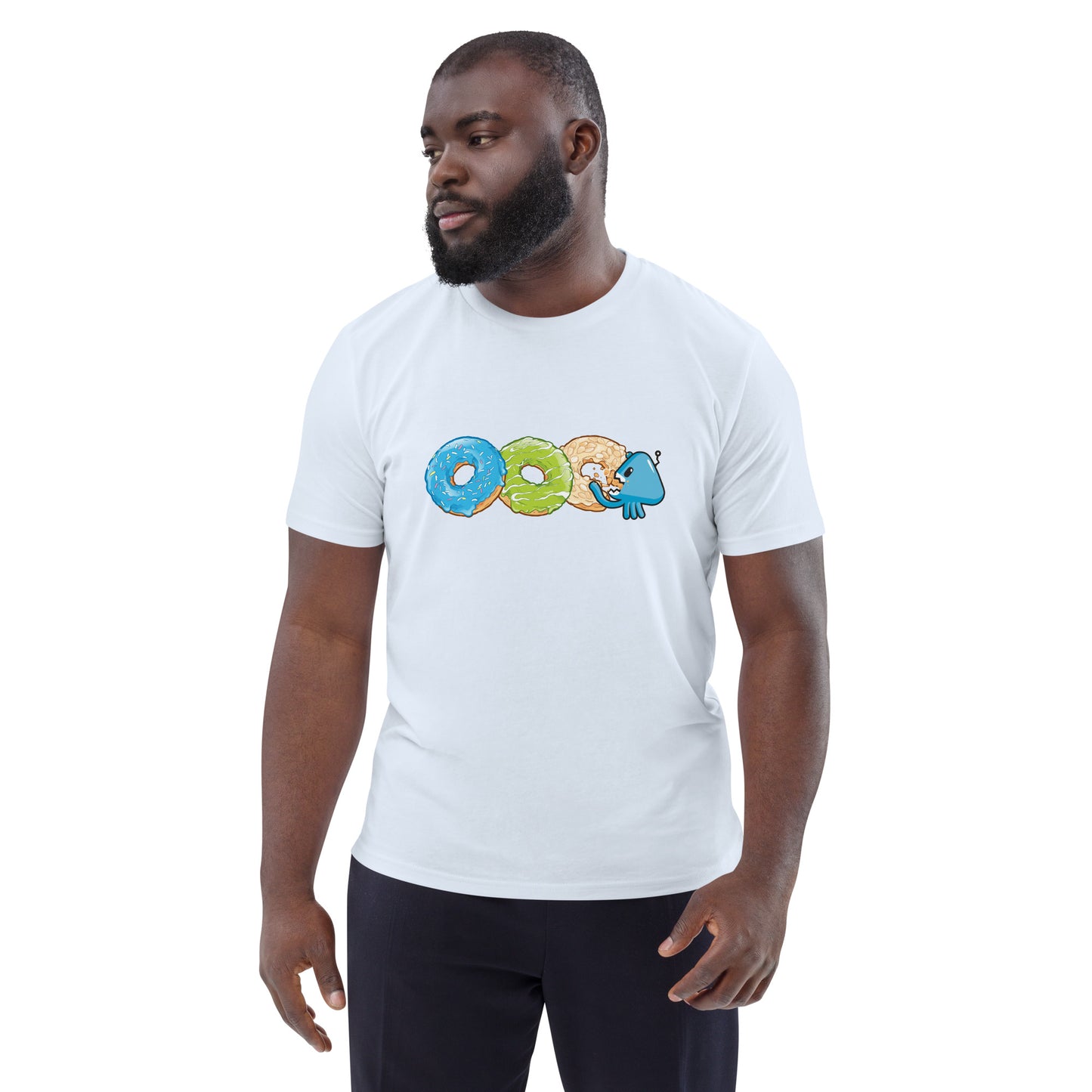 Donuts in a row - T-shirt unisexe en coton bio