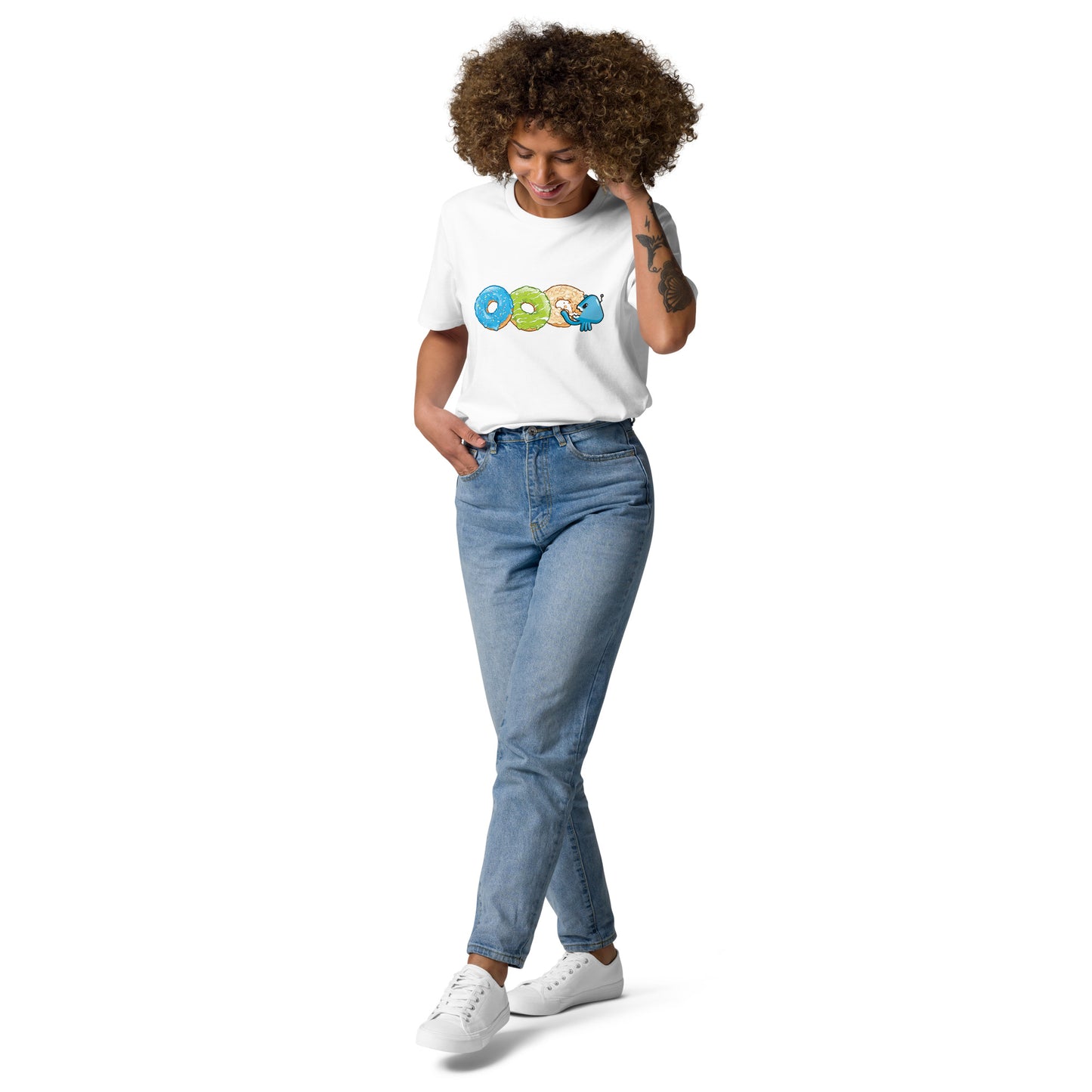 Donuts in a row - T-shirt unisexe en coton bio